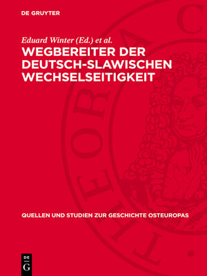 cover image of Wegbereiter der deutsch-slawischen Wechselseitigkeit